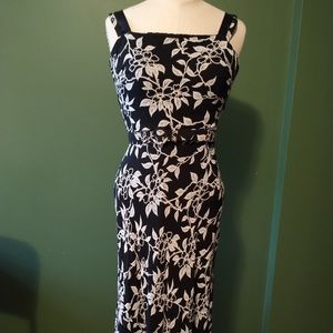Black & White Maxi Floral Dress